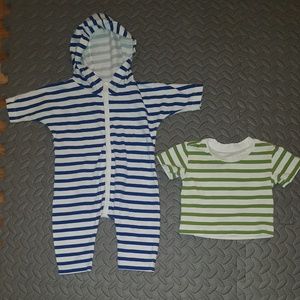 Striped romper & t-shirt
